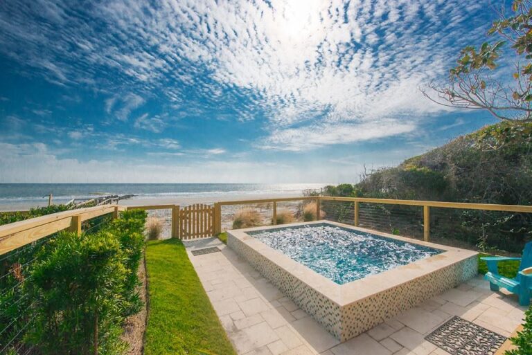 Private pool at a Folly Beach vacation rental