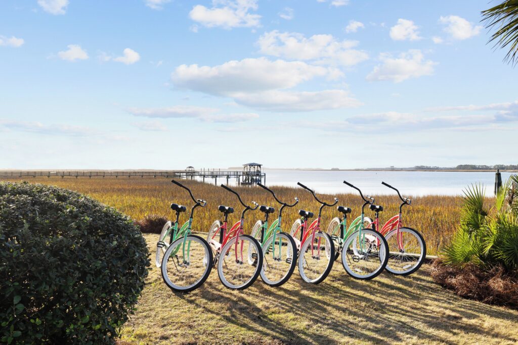 Guest bikes at Regatta Inn, Folly Beach
