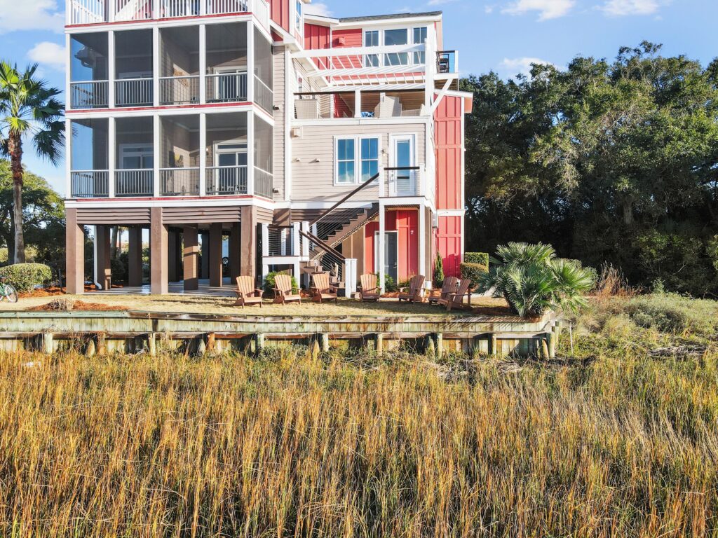 Regatta Inn and the marsh on the Folly River