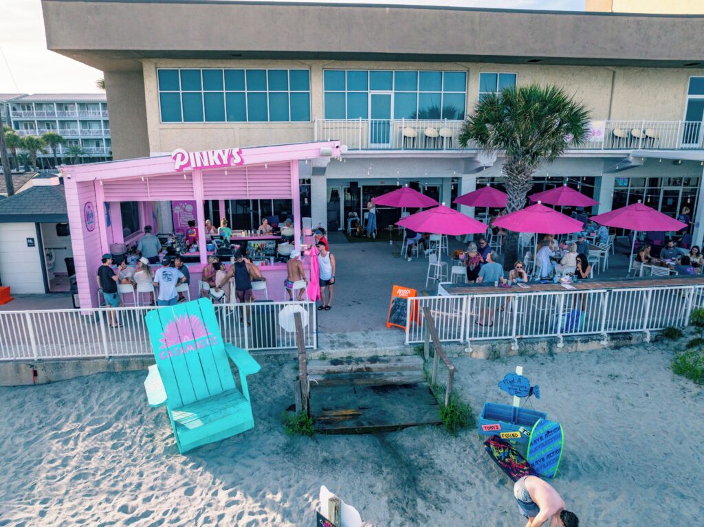 Pool deck at Tides Folly Beach