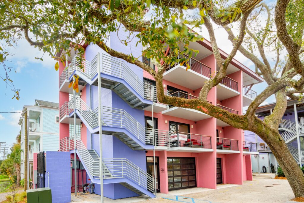 Vera Hotel exterior and stairs