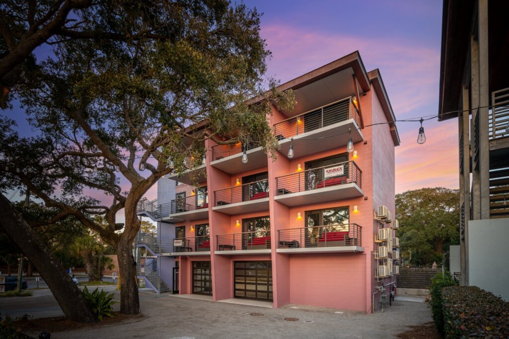 Vera Hotel balconies under the live oaks